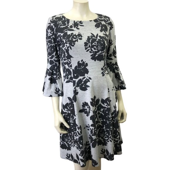 VINCE CAMUTO BELL SLEEVE FIT & FLARE KNIT DRESS SIZE 8 - Picture 3 of 8